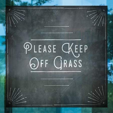 CGSignLab | אנא שמור את דשא -פינת גן נצמד חלון | 24 x24